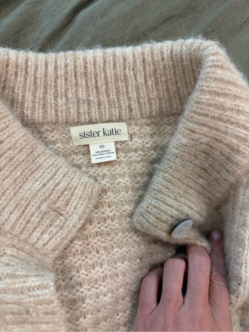 Sister Katie Cream Alpaca Blend Women's Sweater
